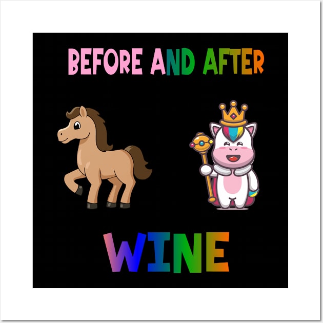 Before and after wine Wall Art by A Zee Marketing